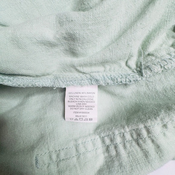 Briggs Seafoam Green Linen Shorts Size Large - Picture 7 of 15